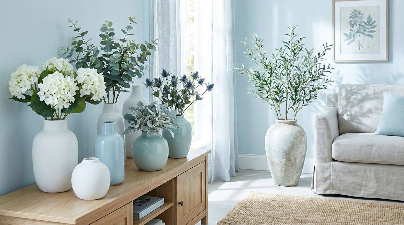 How to Use Artificial Flowers and Ceramic Vases to Cool Down Your Interior Vibes