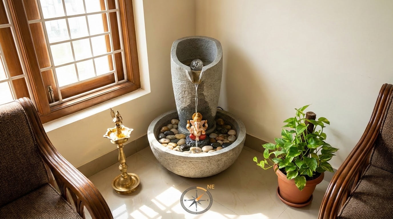 Vastu Tips for Water Fountains: Where to Place Your Tabletop Fountain for Prosperity and Peace