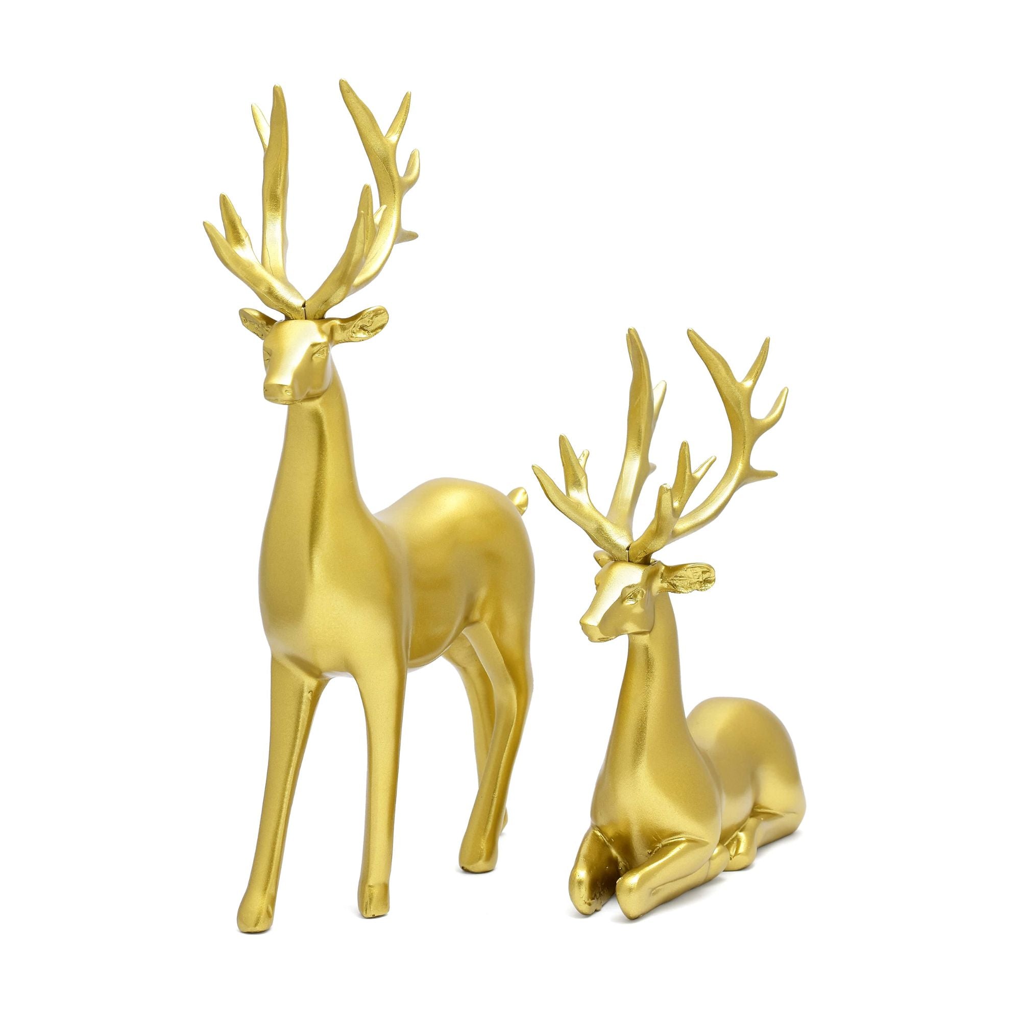Majestic Golden Deer Pair