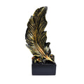 Golden Feather Sculpture
