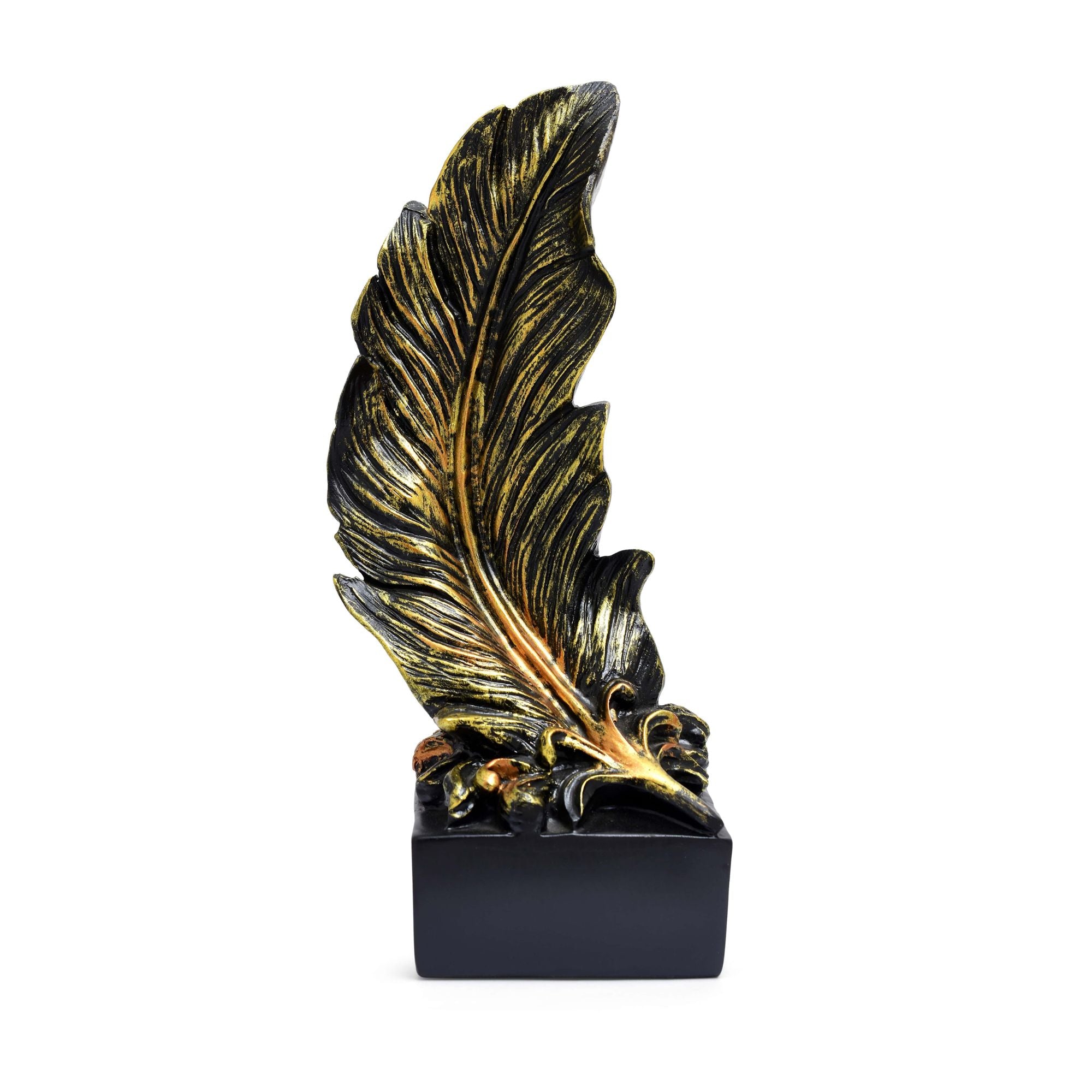 Golden Feather Sculpture