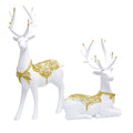 White & Gold Deer Pair