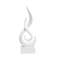 Abstract White Flame Sculpture