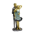 Romantic Couple Figurine (Gold & Aqua)