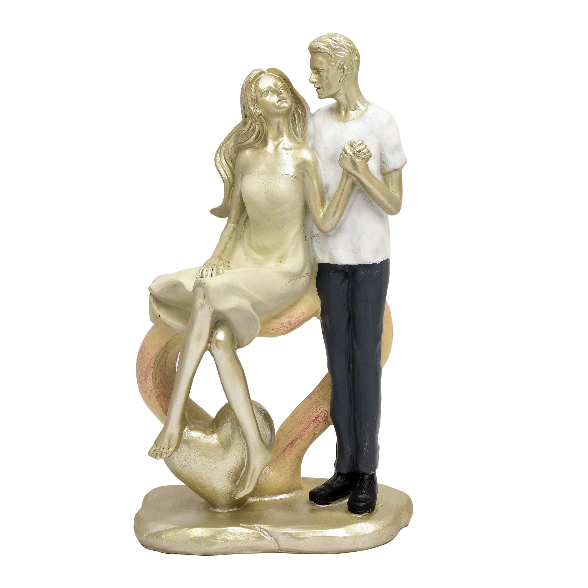 Romantic Seated Couple Figurine