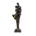 Abstract Bronze Couple Sculpture