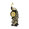 Golden Peacock Clock Figurine