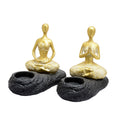 Golden Yoga Lady Candle Holder