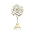 White & Gold Floral Table Sculpture