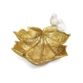 Golden Leaf Platter with Birds