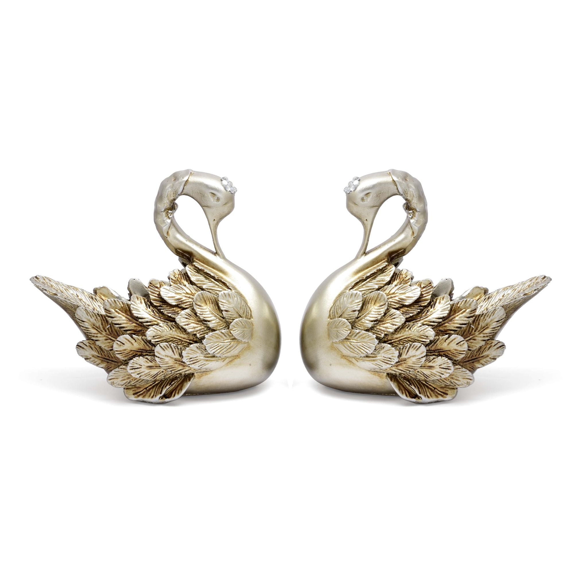 Golden Swan Pair Figurines