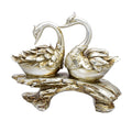 Golden Swans on Branch Figurine