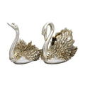 Golden Swan Pair  Luxe Feather Detailing