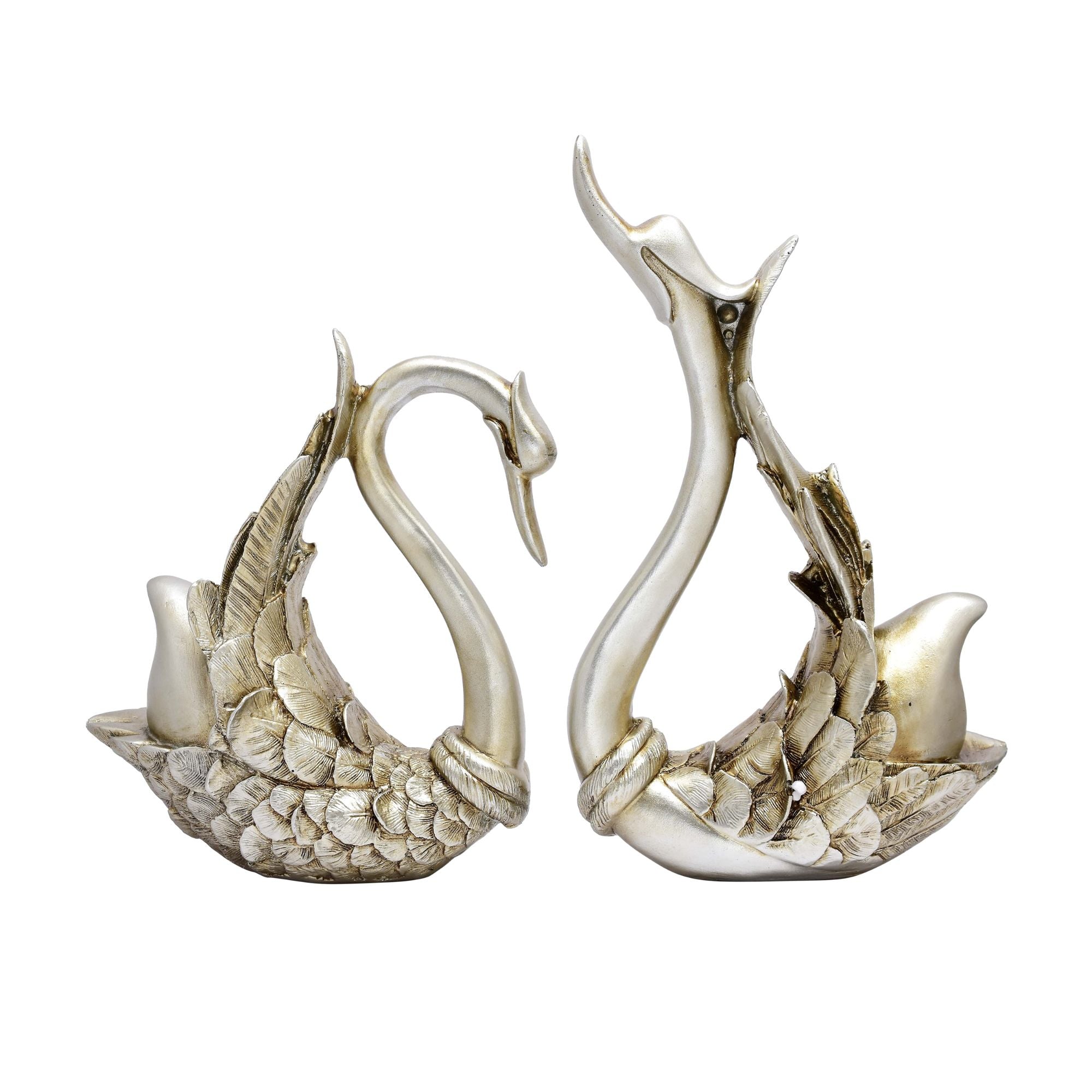 Curved Neck Swan Duo – Elegant Resin Art