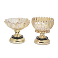 Amber Gold Glass Bowl – Classic Elegance Collection
