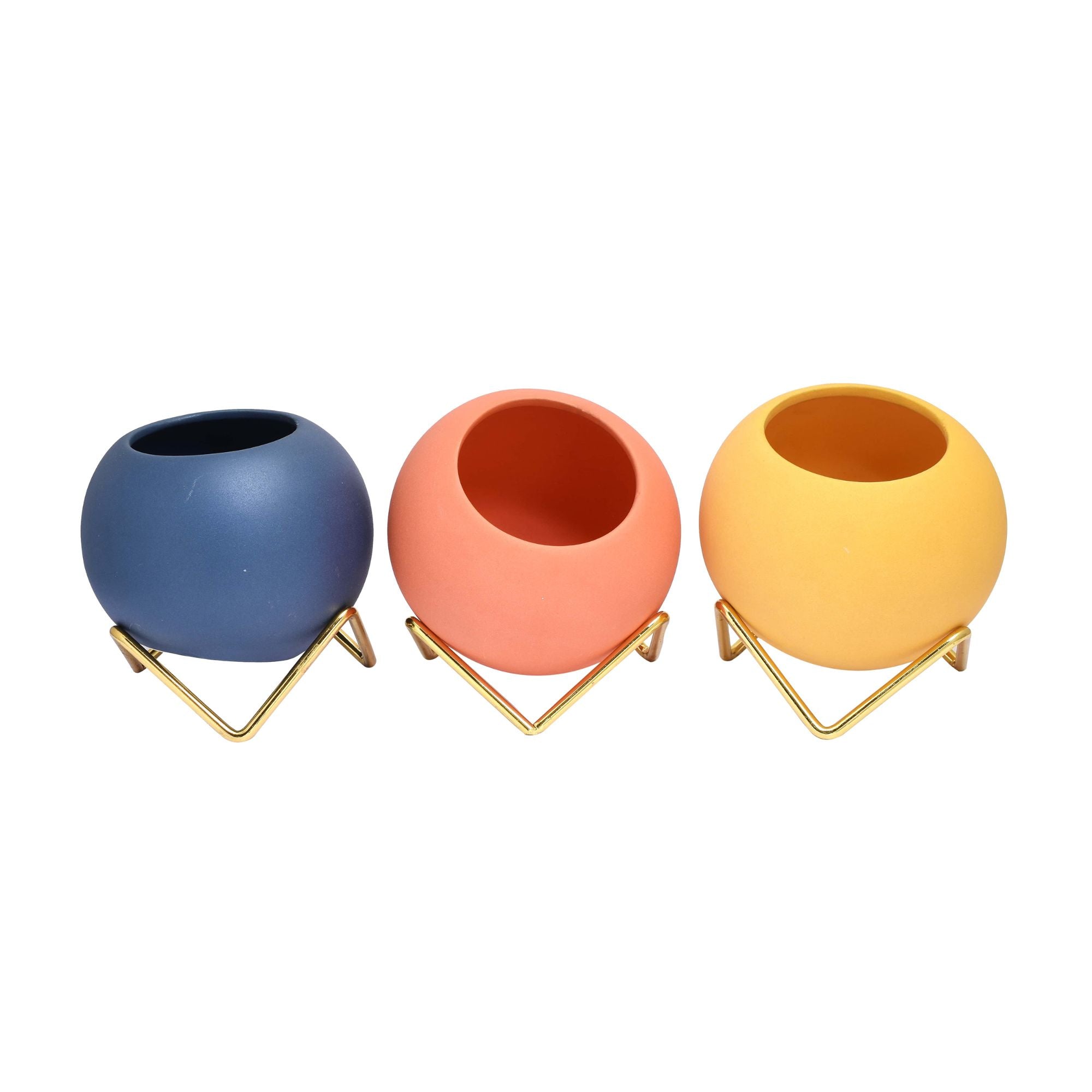 Spherical Candle Holder with Gold Stand