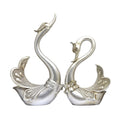 Silver Swan Couple Showpiece