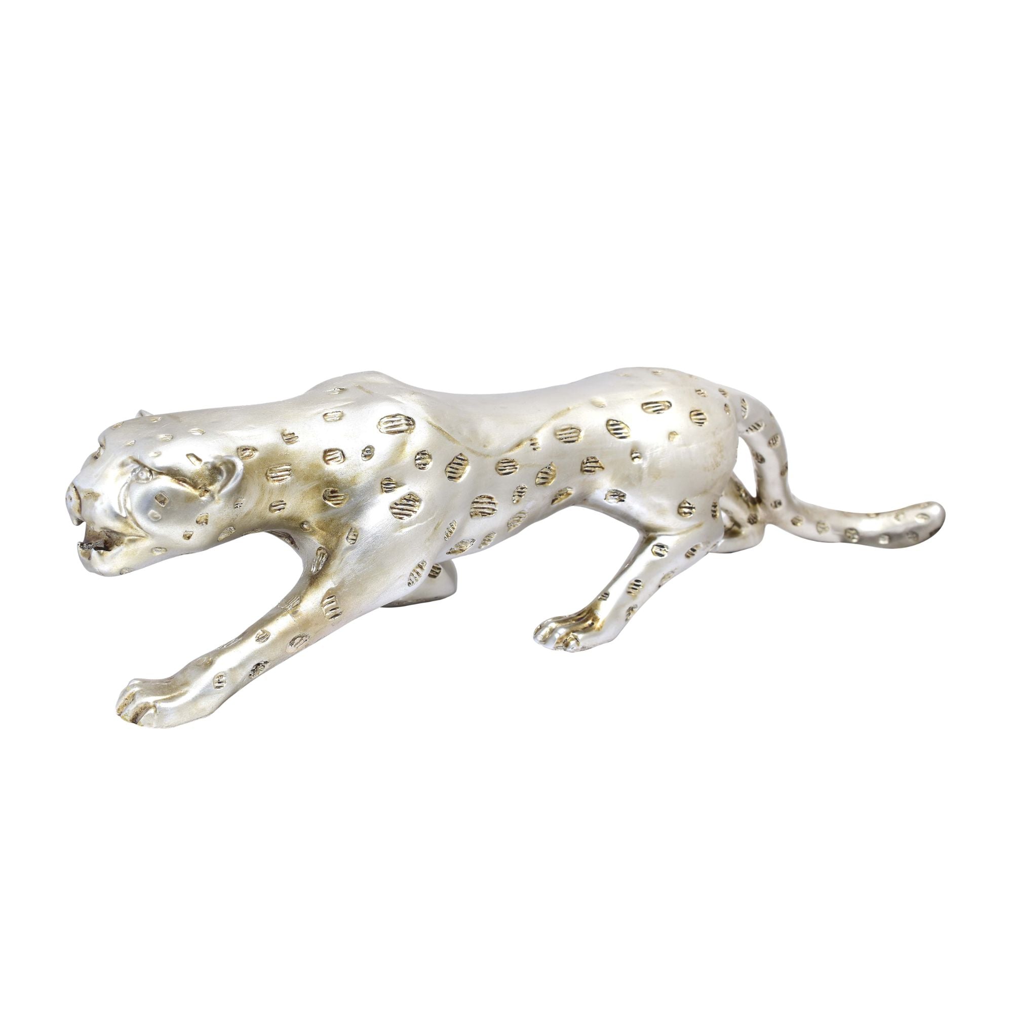 Silver Panther Sculpture