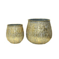 Textured Gold Planter Set (Set of 2)