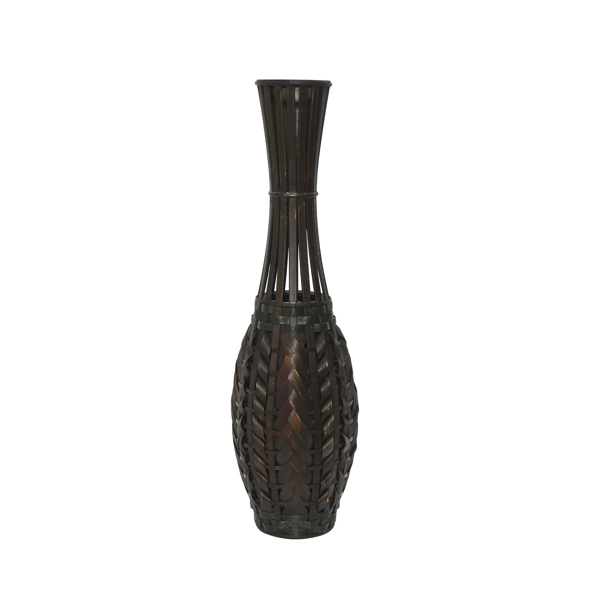 Textured Cane Brown Vase