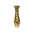 Geometric Gold Metal Vase