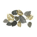 Golden & Grey Leaf Wall Panel